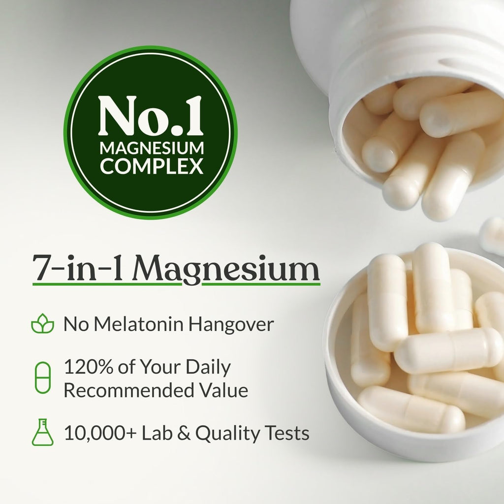 BIOptimizers Magnesium Breakthrough – 7 Forms of Magnesium Supplement for Sleep & Cognitive Support