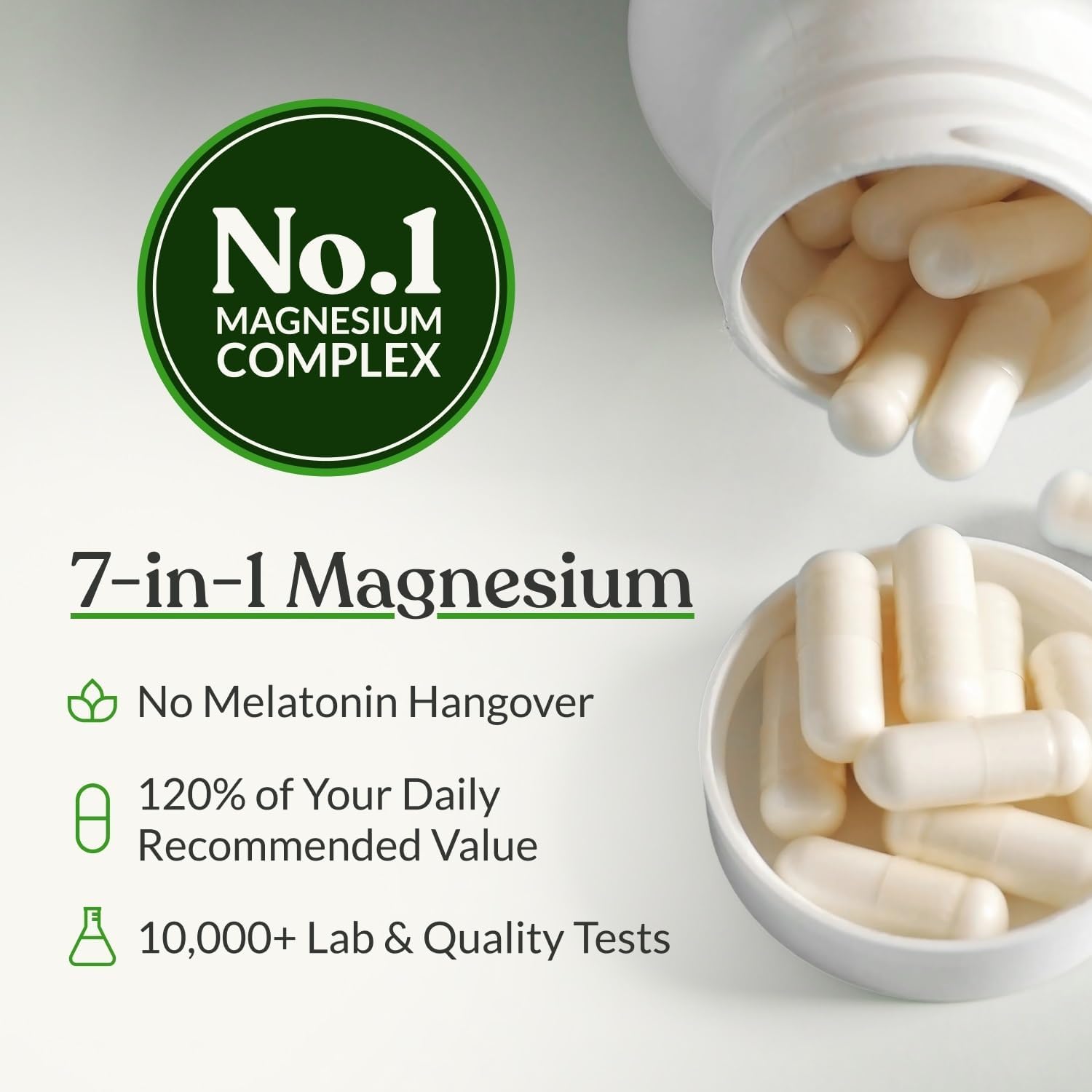 BIOptimizers Magnesium Breakthrough – 7 Forms of Magnesium Supplement for Sleep & Cognitive Support