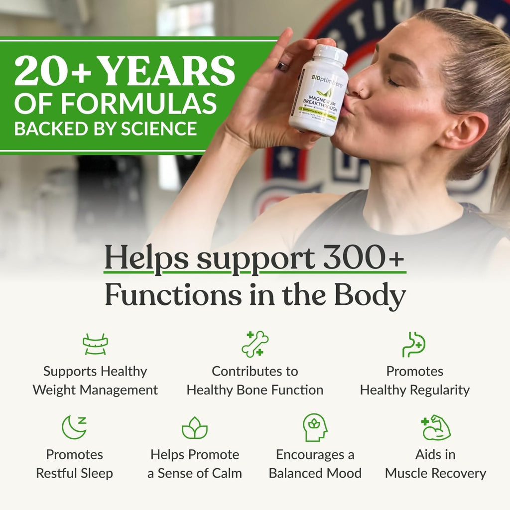 BIOptimizers Magnesium Breakthrough – 7 Forms of Magnesium Supplement for Sleep & Cognitive Support