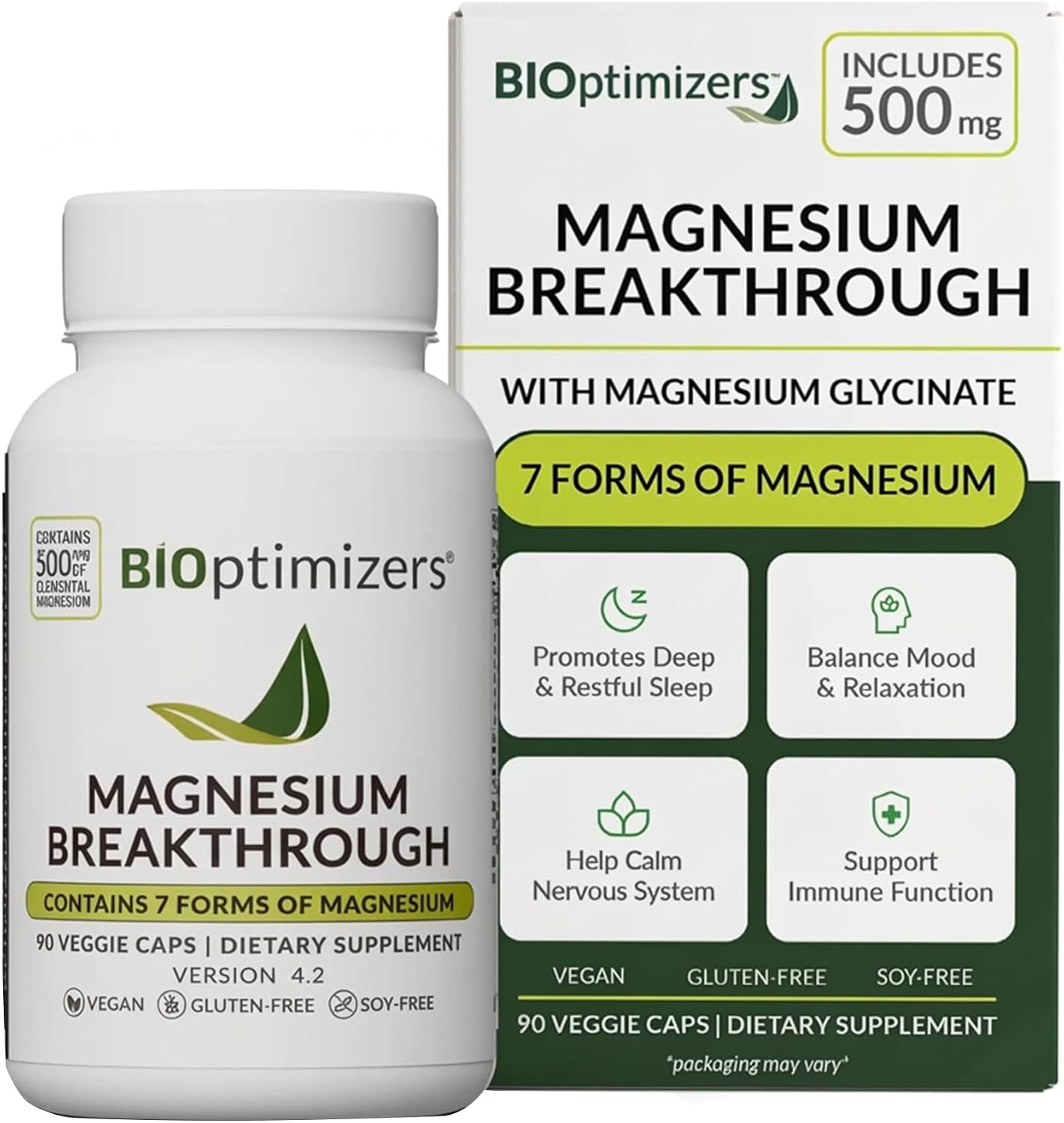 BIOptimizers Magnesium Breakthrough – 7 Forms of Magnesium Supplement for Sleep & Cognitive Support