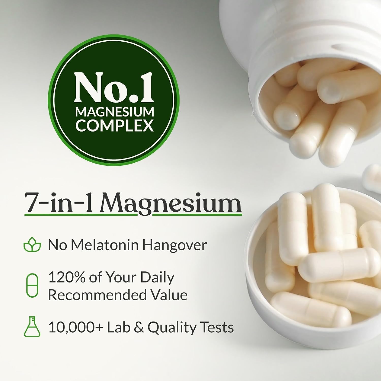 BIOptimizers Magnesium Breakthrough – 7 Forms of Magnesium Supplement for Sleep & Cognitive Support