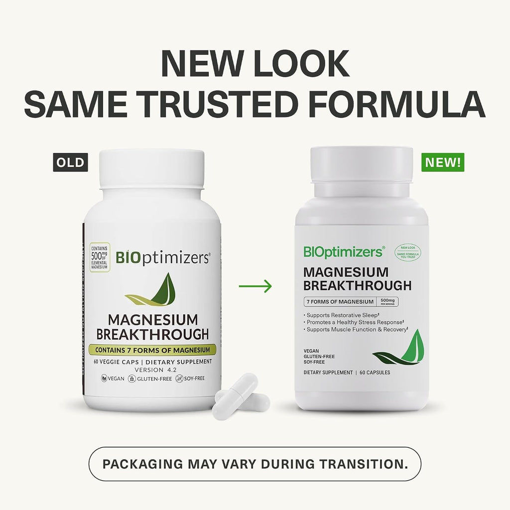 BIOptimizers Magnesium Breakthrough – 7 Forms of Magnesium Supplement for Sleep & Cognitive Support