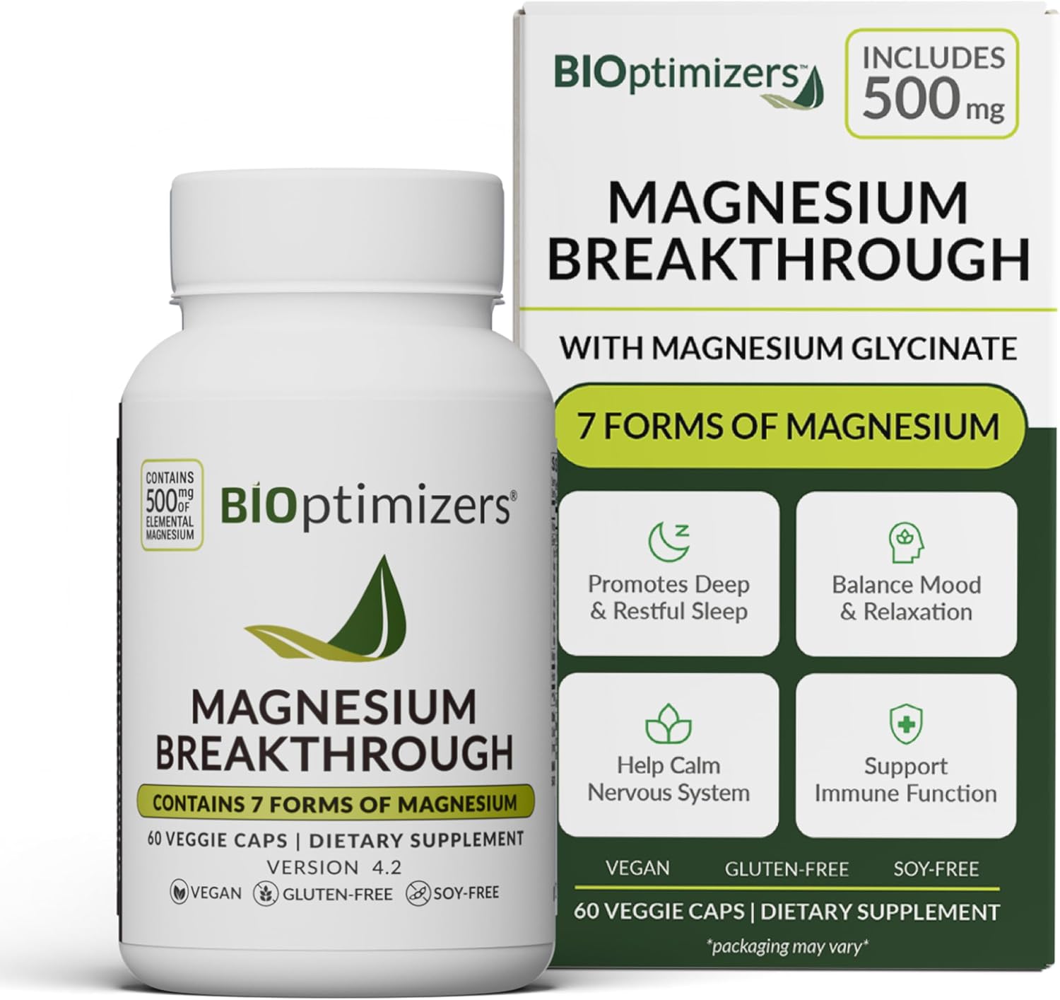 BIOptimizers Magnesium Breakthrough – 7 Forms of Magnesium Supplement for Sleep & Cognitive Support