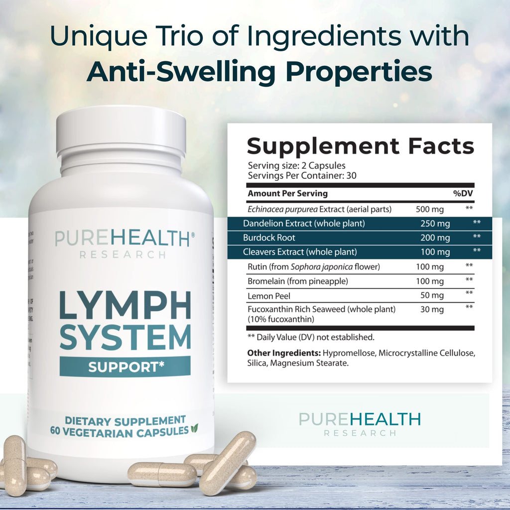 PUREHEALTH RESEARCH Lymph System Support Supplement