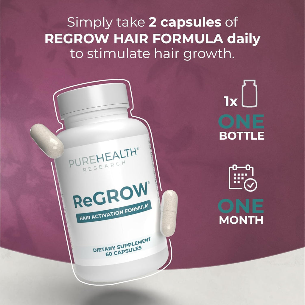 PUREHEALTH RESEARCH ReGrow - Hair Growth Vitamins 60 Capsules