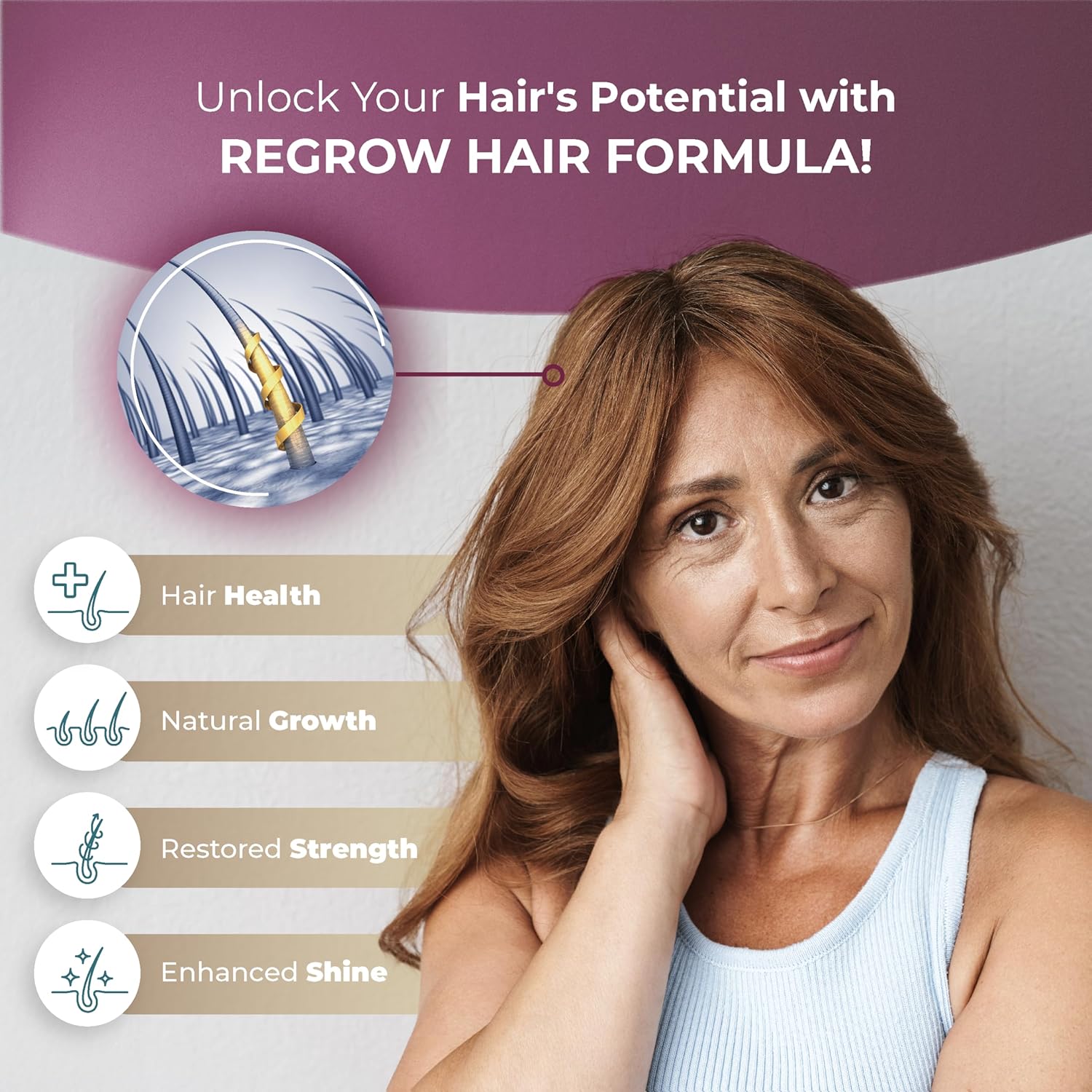 PUREHEALTH RESEARCH ReGrow - Hair Growth Vitamins 60 Capsules