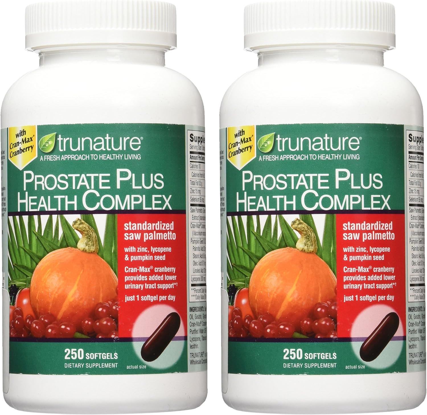 TRUNATURE, Prostate Health Complex Supplement – 250 Softgels Support Formula