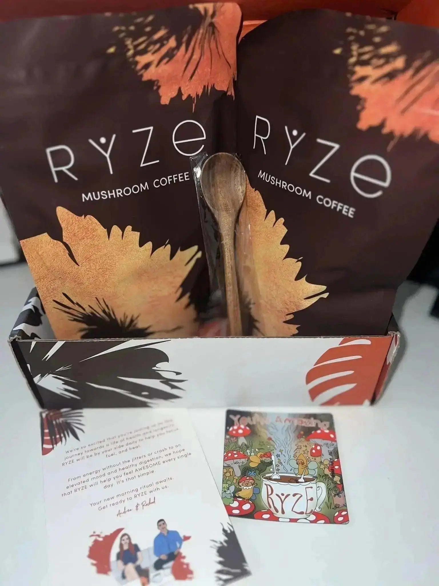 RYZE Mushroom Coffee | 6 Adaptogenic Mushrooms | USDA Organic | Instant Coffee | MCT Oil | USA Grown | Better Energy, Focus, Digestion, Immunity | Cordyceps, Lion’s Mane, Turkey Tail | 30 servings - Jia Sales